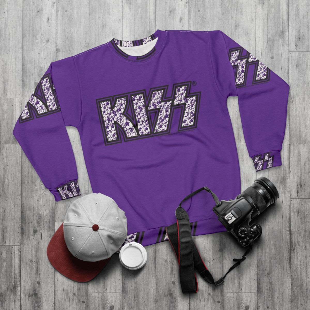 Kiss Starchild Logo Sweatshirt - flat lay