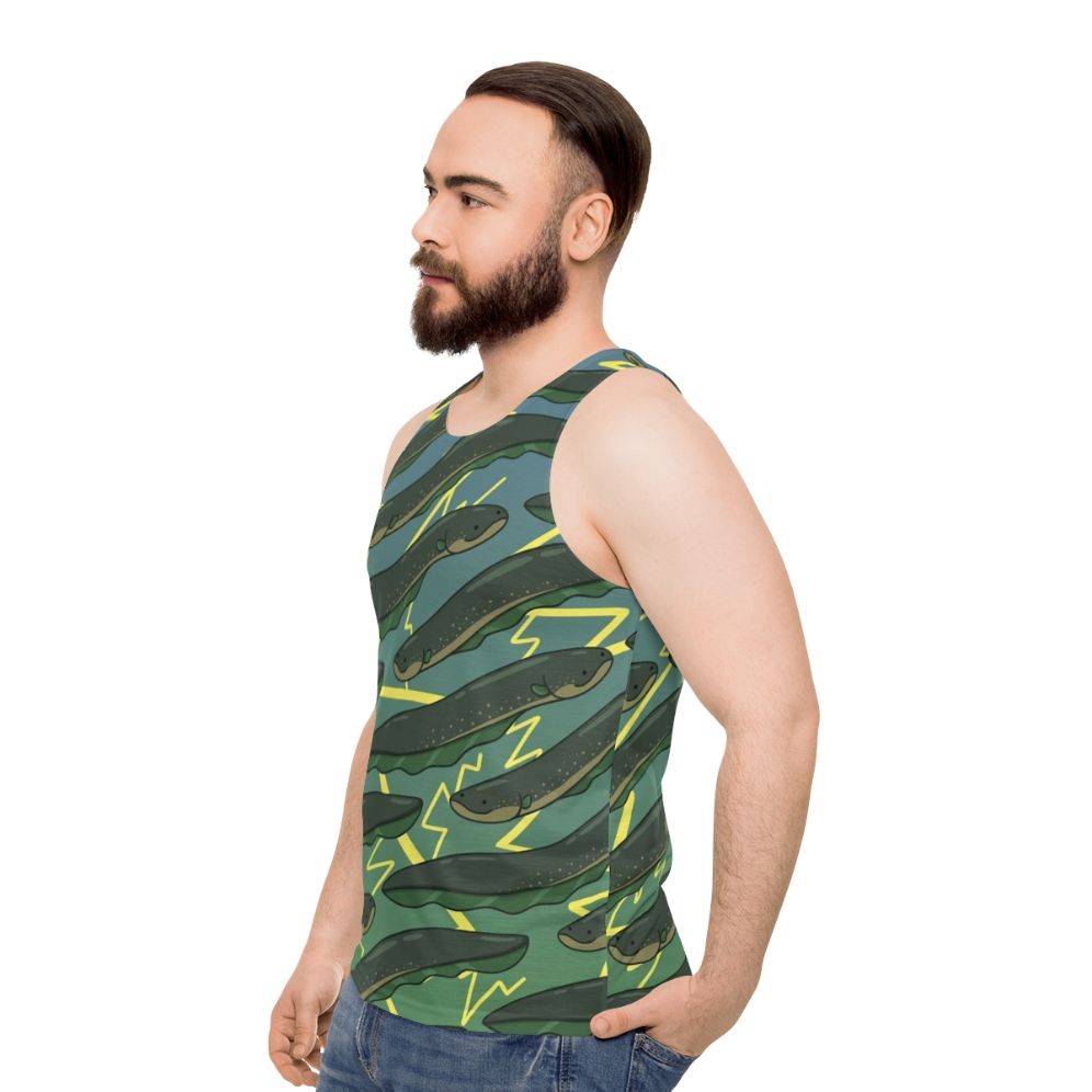 Electric Eel Pattern Unisex Tank Top - men side