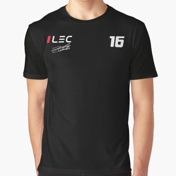 Charles Leclerc Ferrari Formula 1 2024 Minimalist Graphic T-Shirt