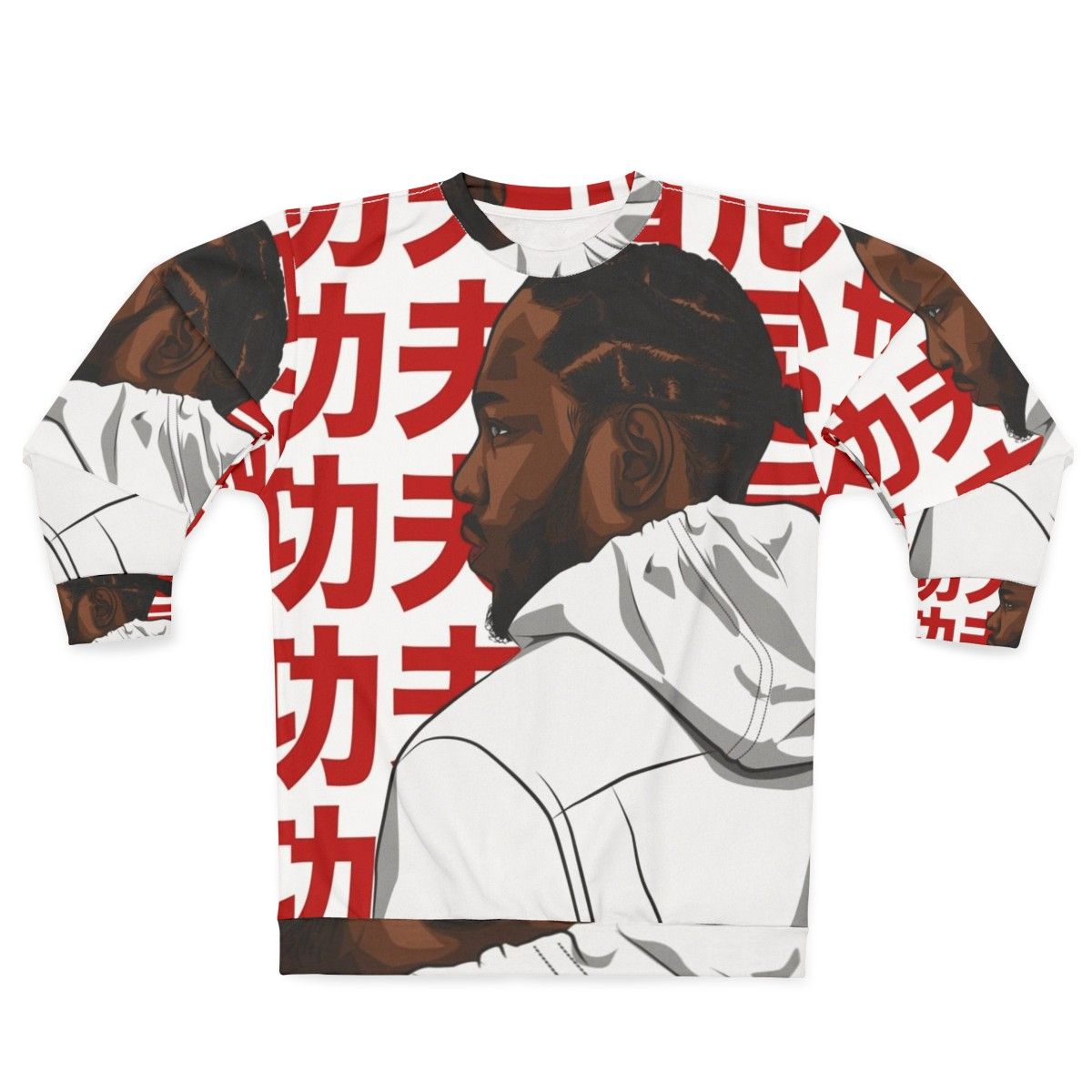 Kendrick Lamar Kung Fu Kenny Sweatshirt with digital art illustration