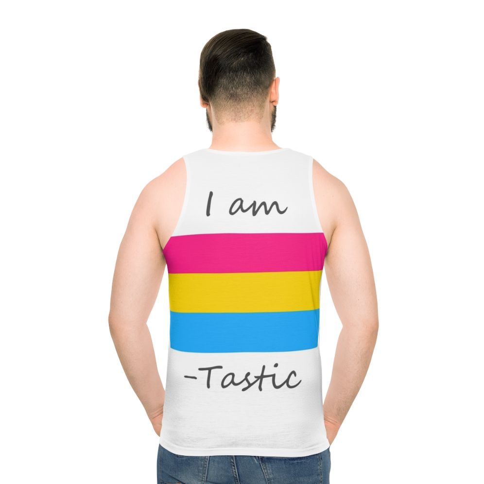 Pansexual Pride Unisex Tank Top - men back