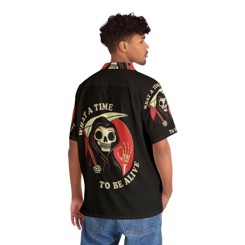 Retro Grim Reaper Hawaiian Shirt - People Back