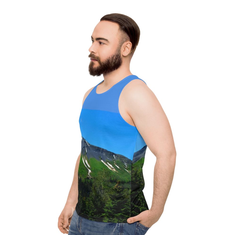 Mount Marathon Alaska Unisex Tank Top for Outdoor Adventure - men side