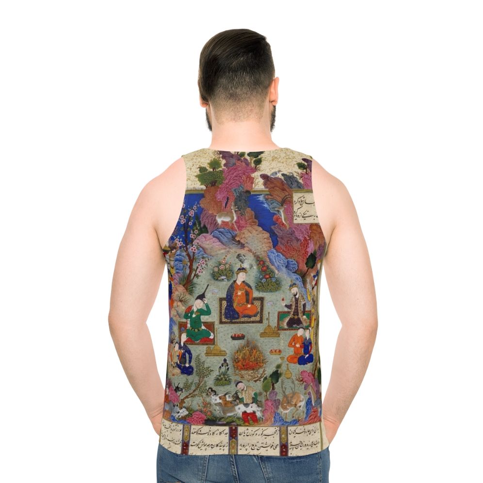 Unisex Shahnameh Persian Poet Tank Top - men back