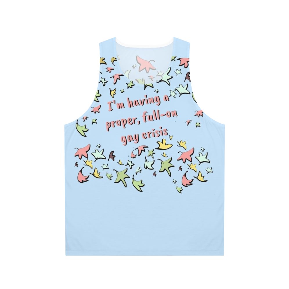 Heartstopper Unisex Tank Top with Leaves Pattern