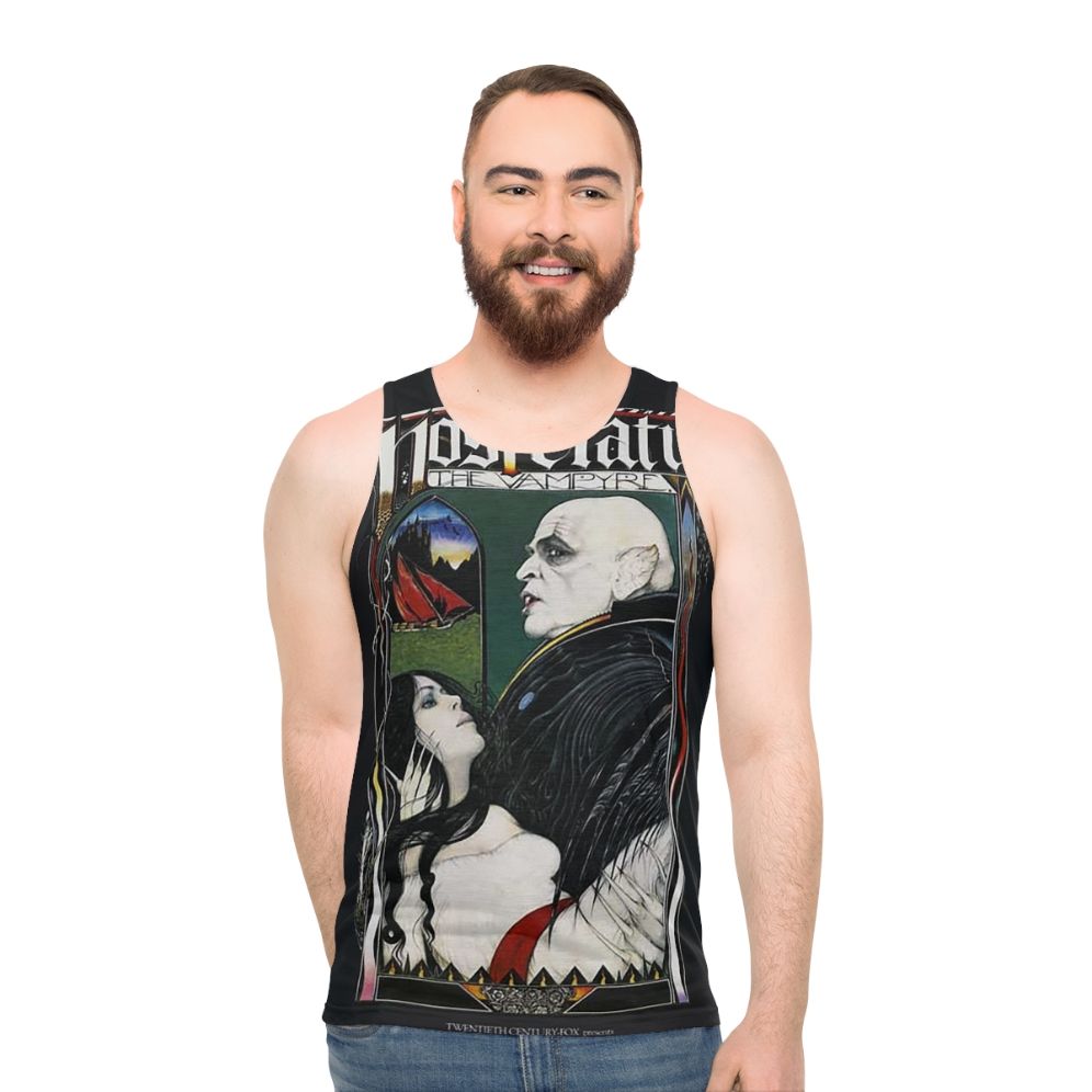 Vintage Nosferatu movie poster unisex tank top - men