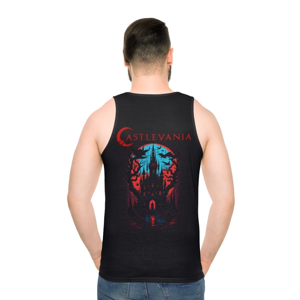 Castlevania Dracula's Castle Unisex Tank Top - men back