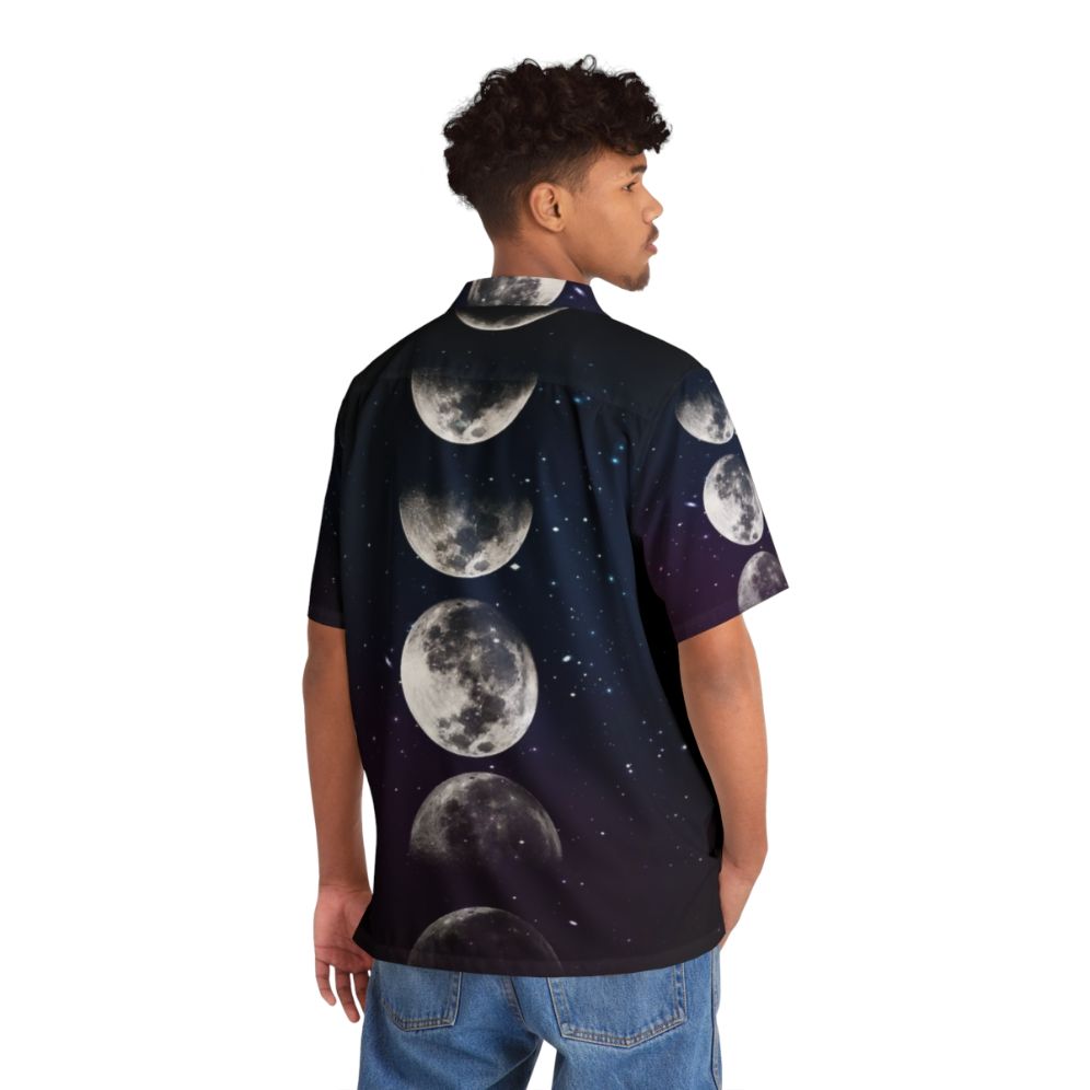 Cosmic Moon Phases Hawaiian Shirt - People Back