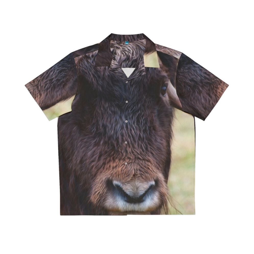 Ox Wildlife Animals Horns Musk Winter Hawaiian Shirt