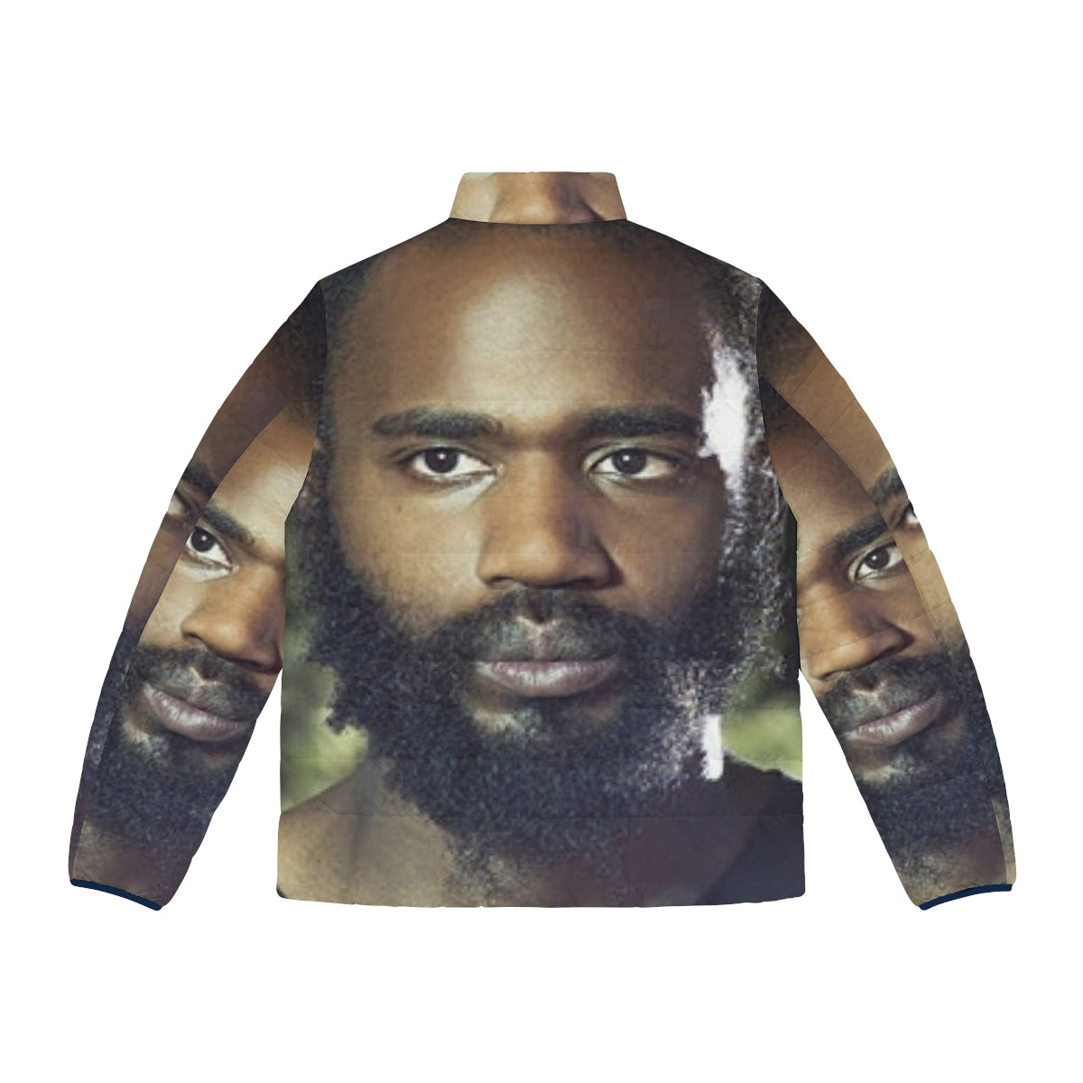 MC Ride Death Grips Puffer Jacket featuring iconic face graphic - Back