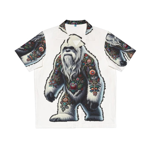 Embroidered Yeti Hawaiian Shirt