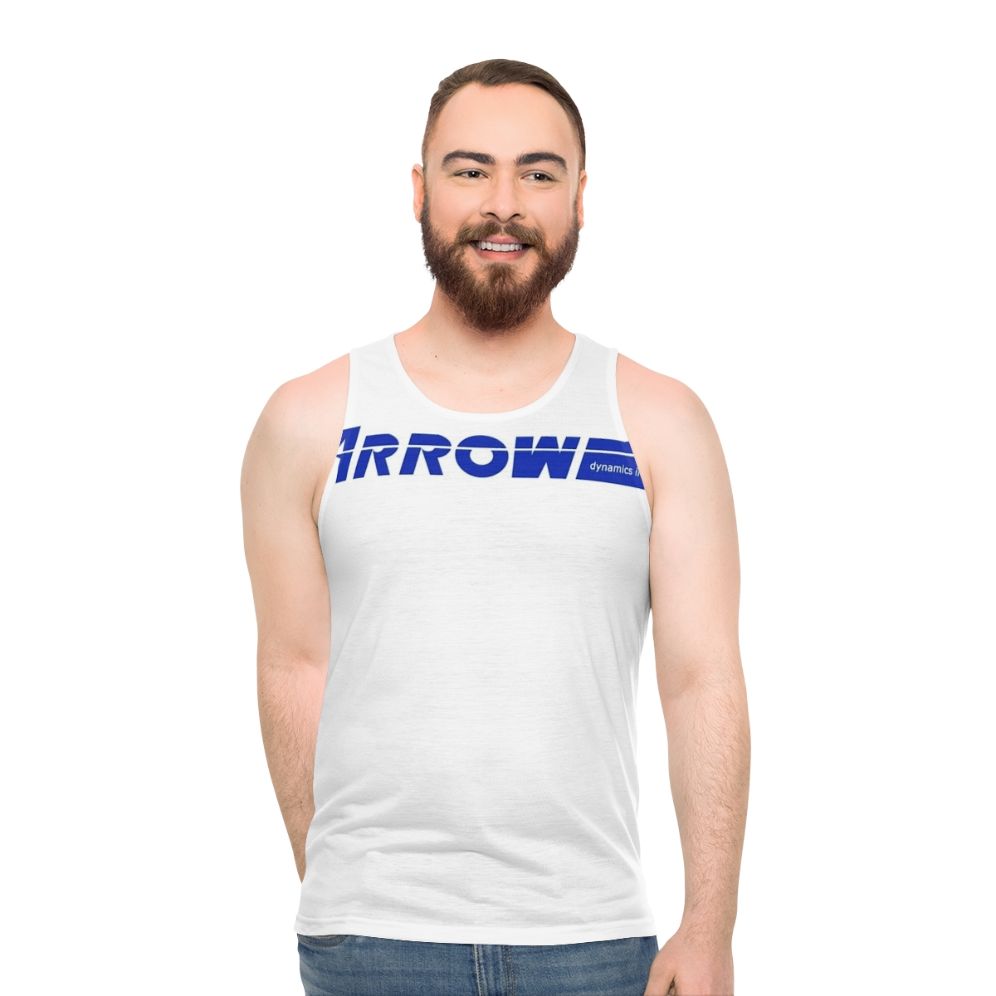 Retro "Legacy Of Arrow" Blue Unisex Tank Top - men