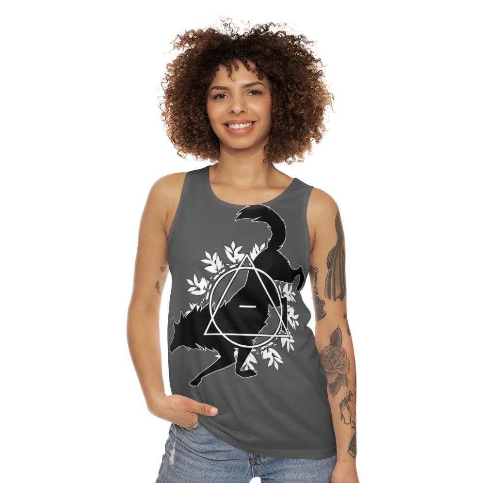 Unisex animal print tank top - women