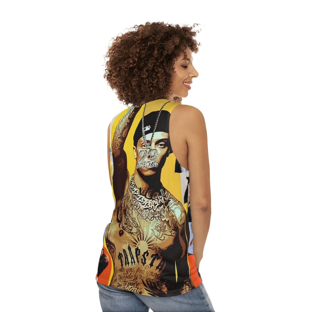 Central Cee Unisex Collage Design Tank Top - women back