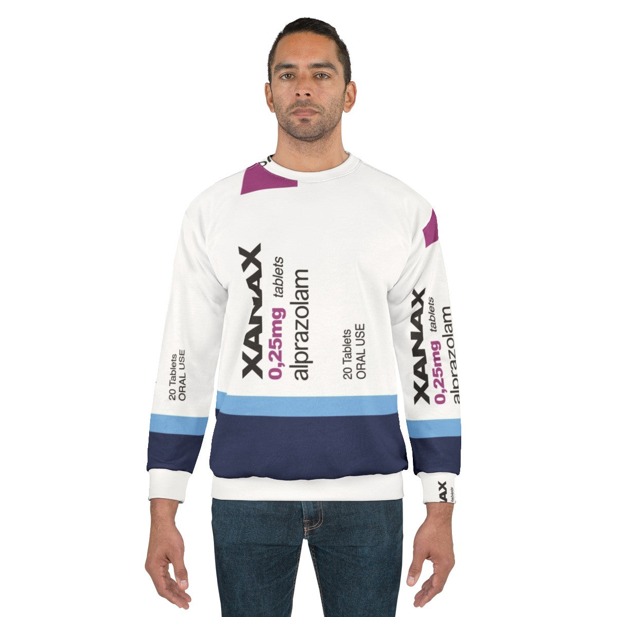 Xanax Meme Retro Sweatshirt - men