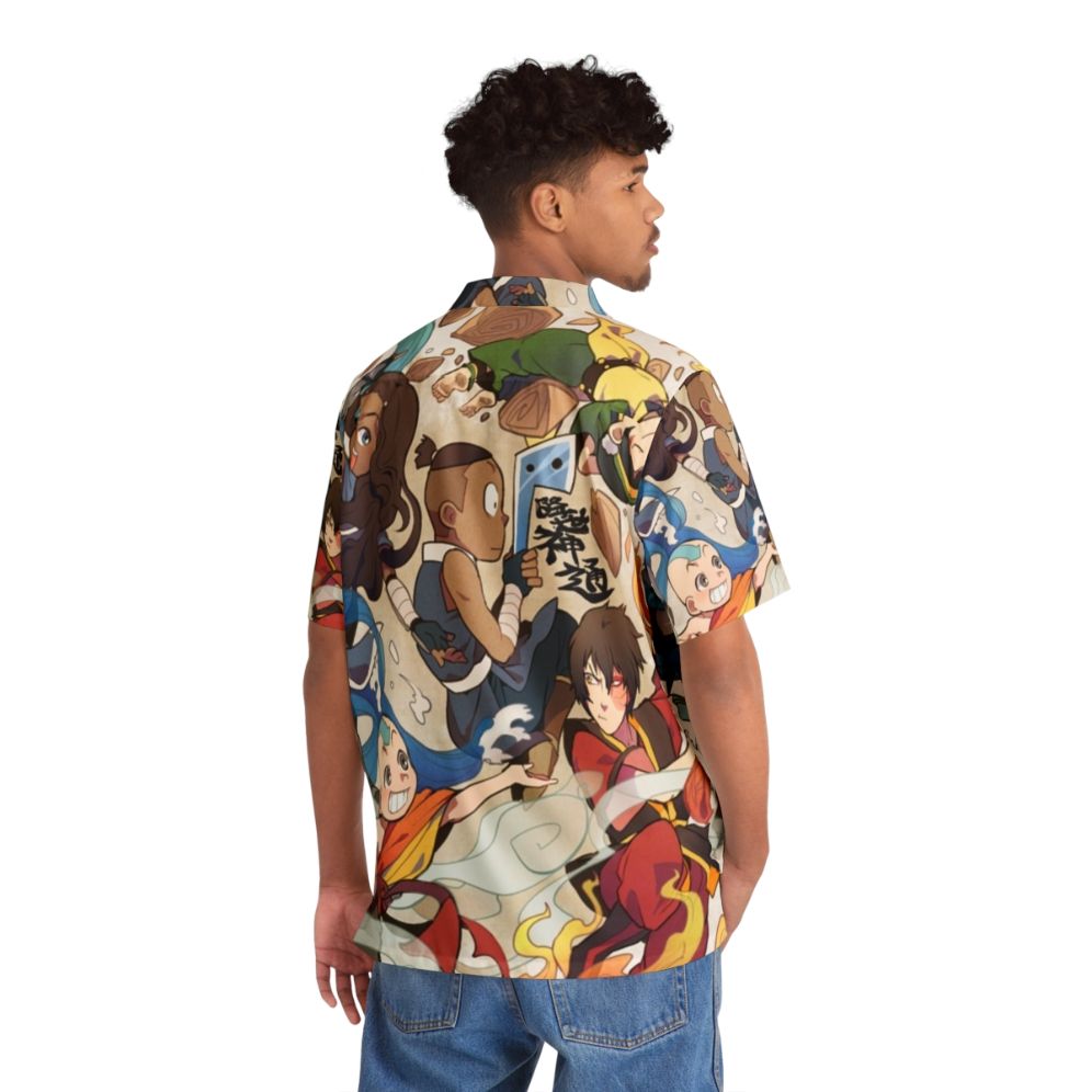 Avatar The Last Airbender Hawaiian Shirt featuring Team Avatar's Elemental Powers - People Back