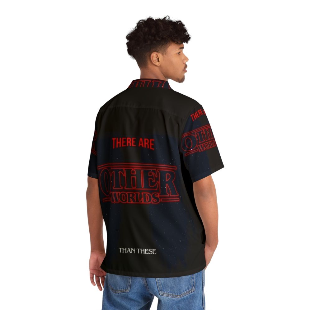 Stranger Worlds Hawaiian Shirt featuring elements from Stranger Things and Stephen King's Dark Tower series - People Back