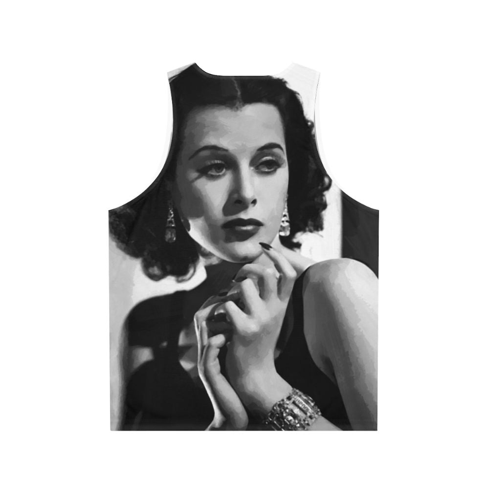 Vintage Hedy Lamarr Portrait Unisex Tank Top - Back