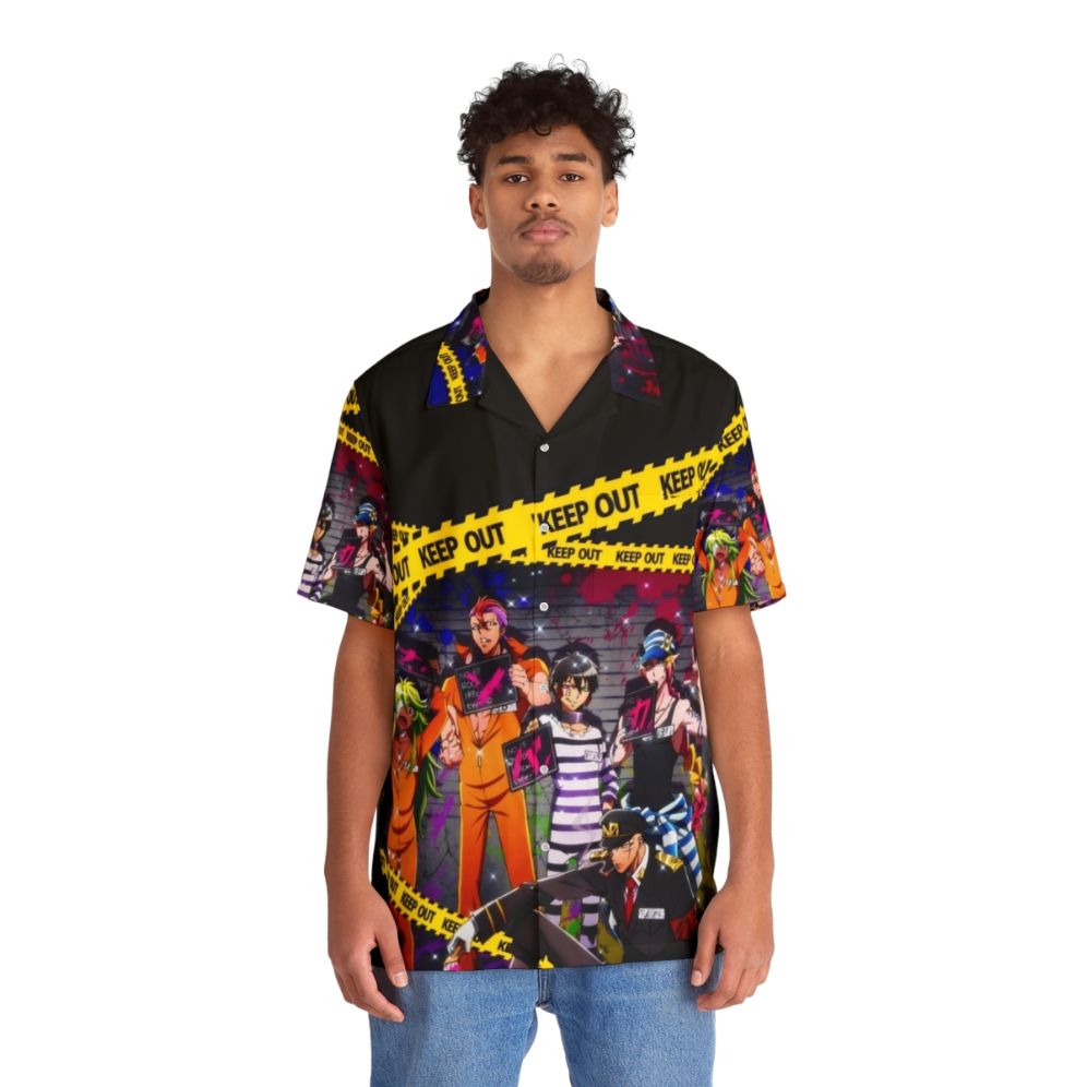 Nanbaka Characters Hawaiian Print Shirt - People Front