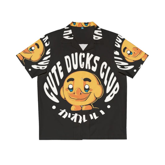 Colorful Hawaiian Shirt with Cute Ducks Print