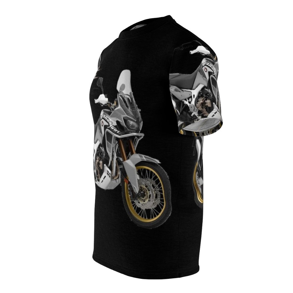 Adventure motorcycle t-shirt for offroad riding and dual sport enthusiasts - men left