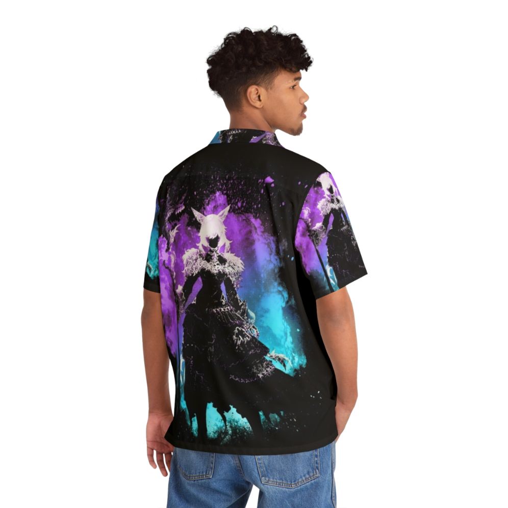 Cosmic Fantasy Hawaiian Shirt with Final Fantasy Inspired Design - People Back