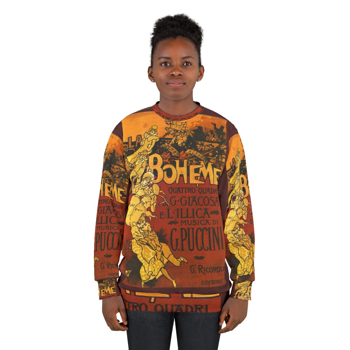 Boheme Opera Sweatshirt featuring Metlicovitz vintage design - women