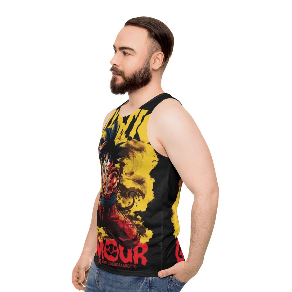 Mystic Goku Dragon Ball Z Unisex Tank Top - men side