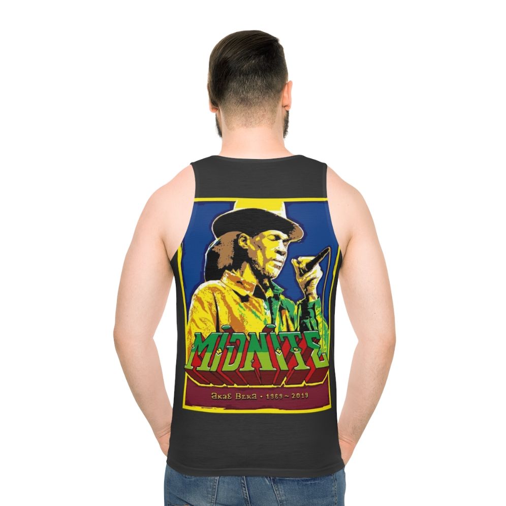 Unisex Reggae Midnite Tribute Tank Top - men back