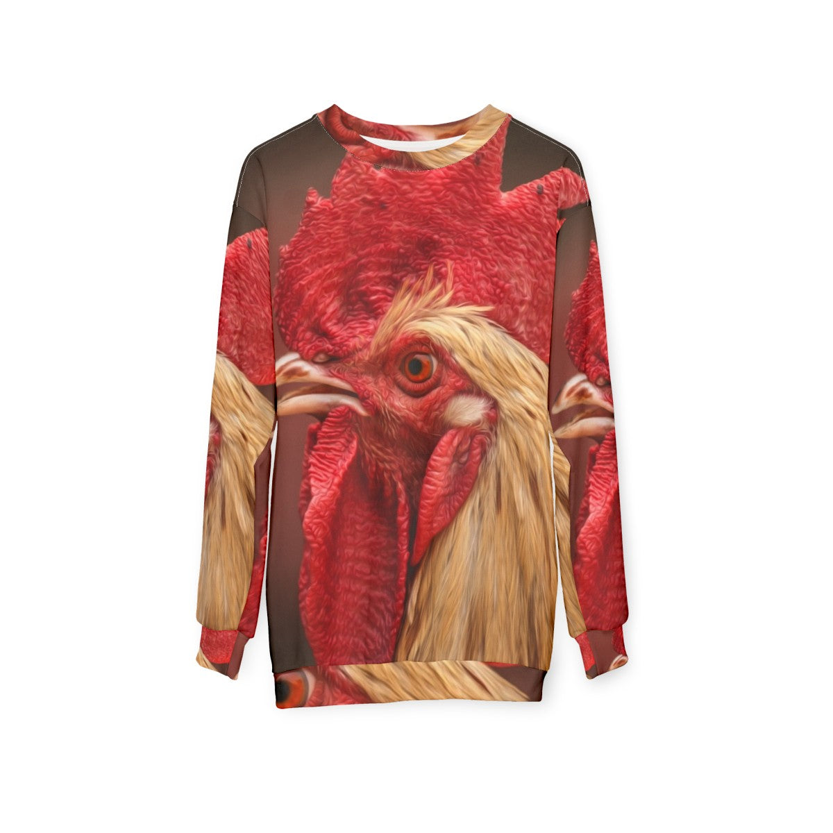 Rooster Chicken Graphic Sweatshirt - hanging