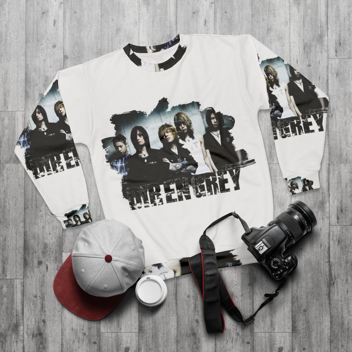 Dir En Grey Sweatshirt - Japanese Metal Band Merchandise - flat lay