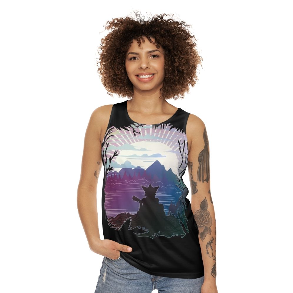 Unisex furry music anthology horizon design tank top - women