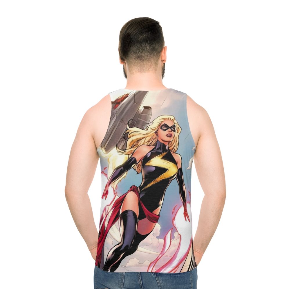 Carol Danvers Unisex Captain Marvel Tank Top - men back