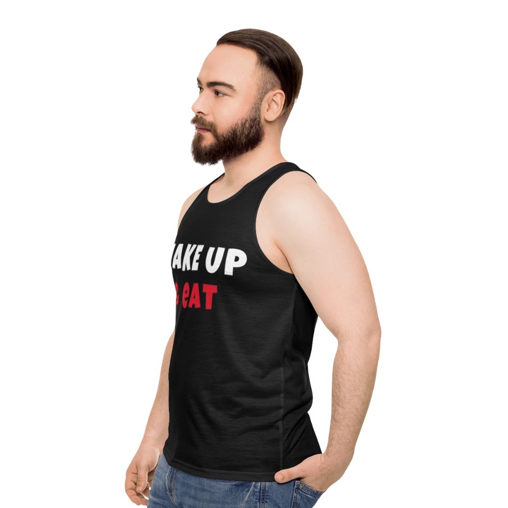 Wake Up and Enjoy Your Hobbies Unisex Tank Top - men side