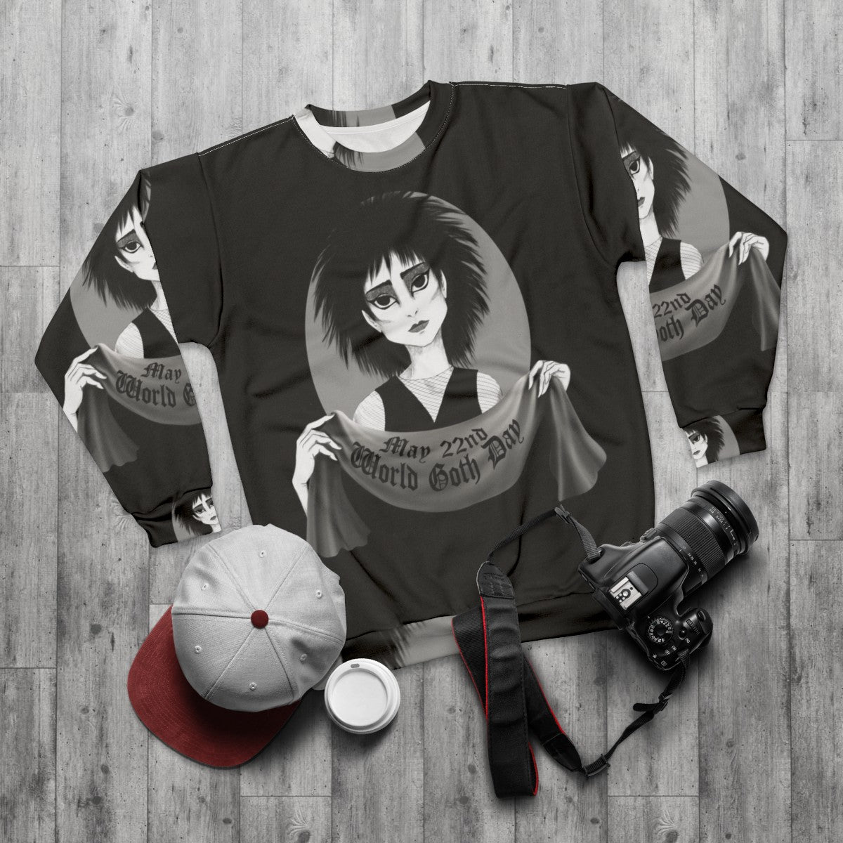 World Goth Day Siouxsie and The Banshees Gothic Sweatshirt - flat lay