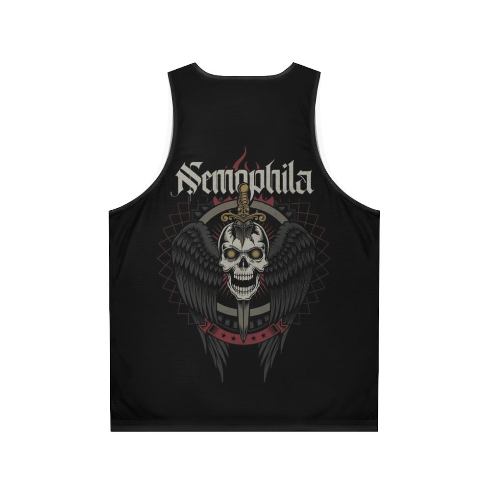 Skull Wings Unisex Heavy Metal Tank Top - Back