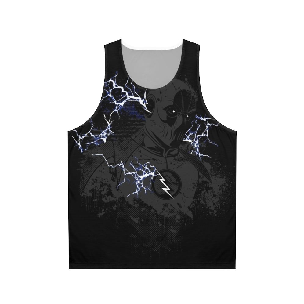 Unisex superhero tank top with DC speedster design