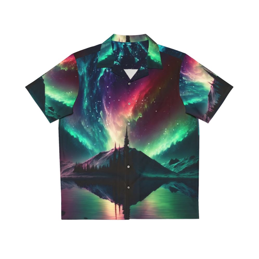 Aurora Borealis Hawaiian Shirt with Stunning Nature Landscape