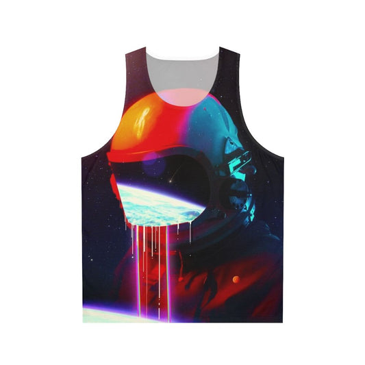 Cosmic unisex tank top with surreal space exploration design