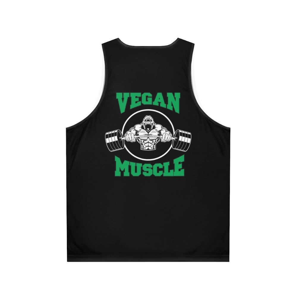 Vegan muscle gym unisex tank top - Back