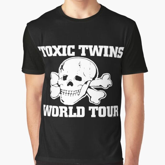 Graphic T-shirt featuring the Toxic Twins band logo and tour design