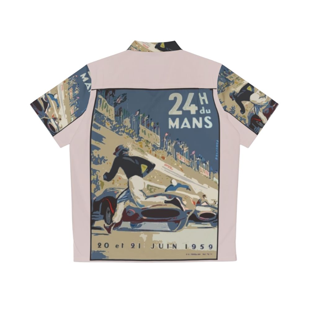 Vintage Hawaiian-style shirt for historic and sports car racing fans - Back