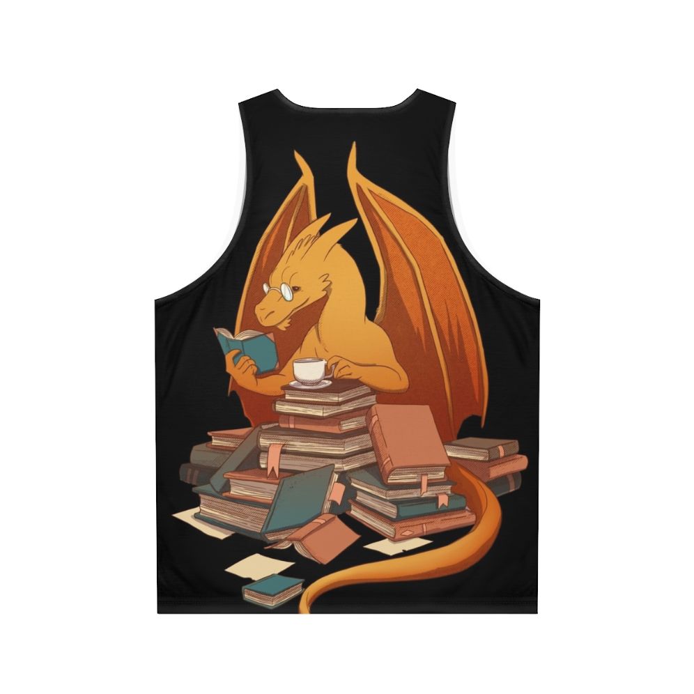 Librarian's Fantasy Dragon Horde Unisex Tank Top - Back