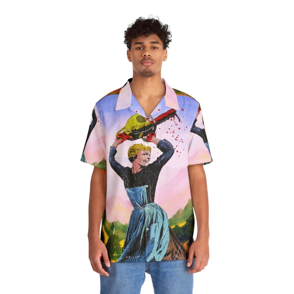 Retro 80s Heavy Metal Hawaiian Shirt - People Front