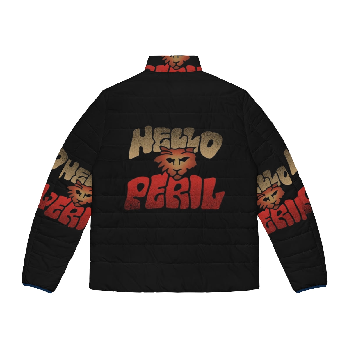 Hello Peril Brand Logo Puffer Jacket - Back