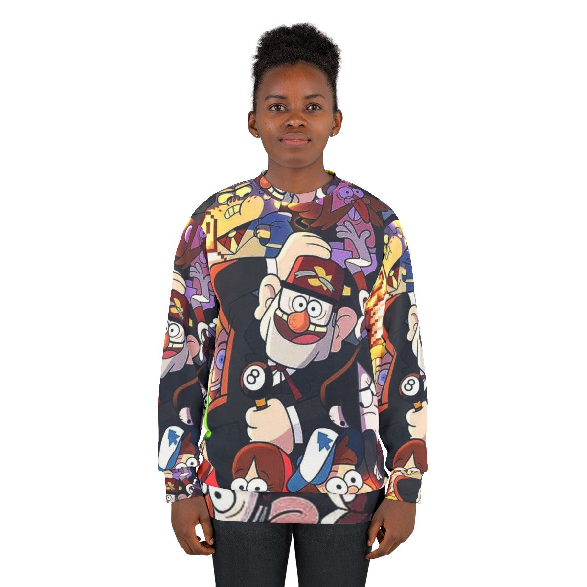 Gravity Falls Cartoon Graphic Sweatshirt - women