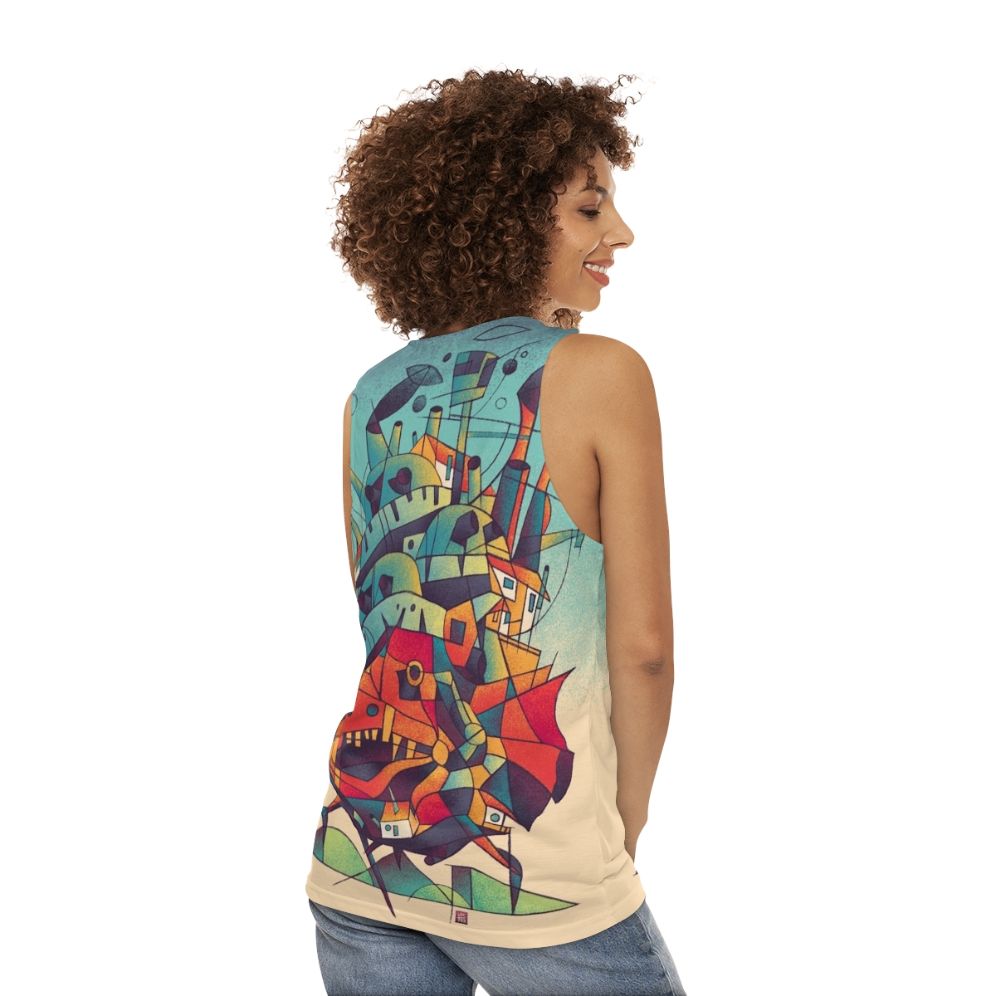 Howl's Moving Castle Anime Inspired Unisex Tank Top - women back