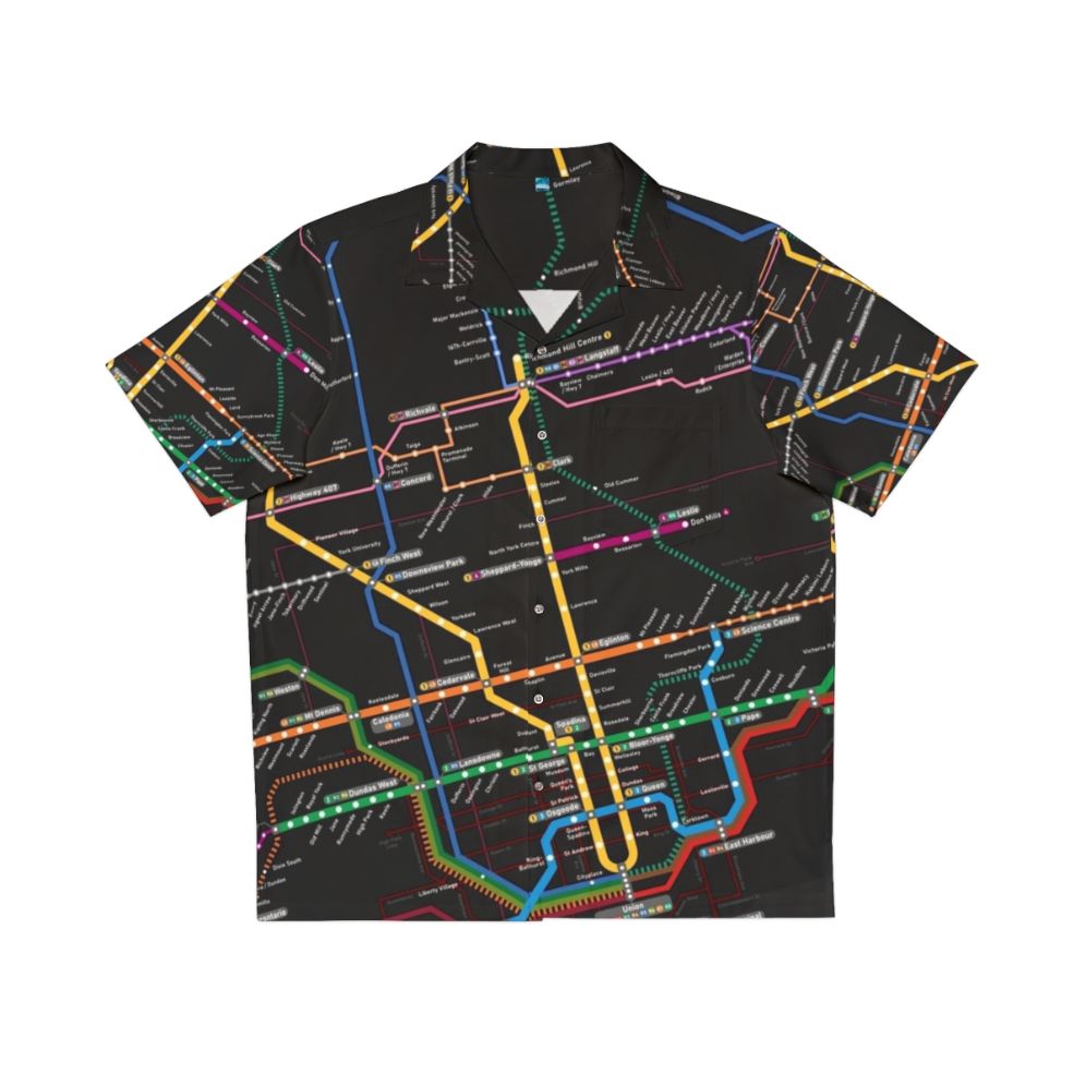 Toronto Rapid Transit 2030 Map Rotated Hawaiian Shirt