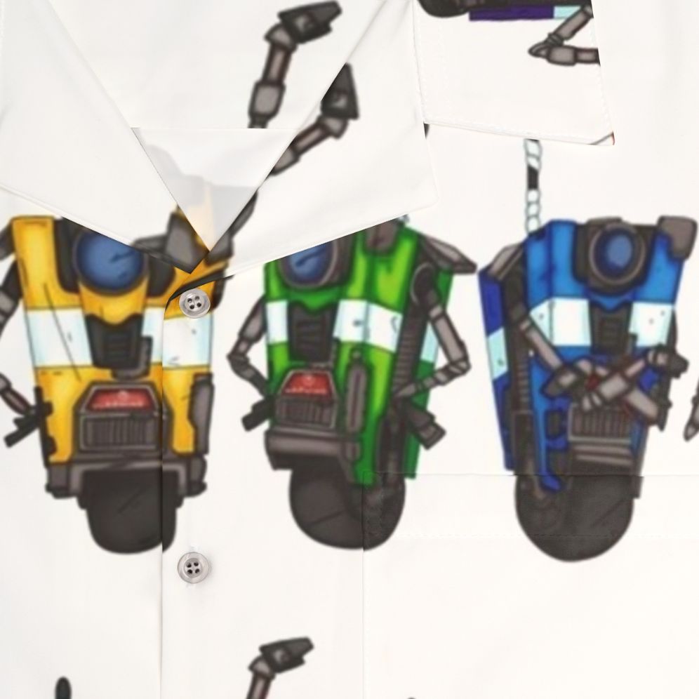 Borderlands Claptrap Rainbow Horizontal Hawaiian Shirt - Detail