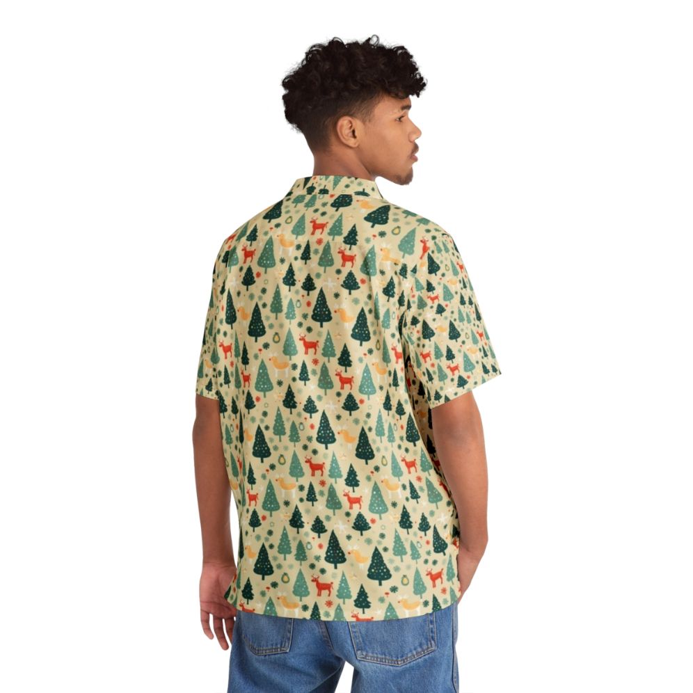 Christmas Hawaiian shirt with seamless holiday print - People Back